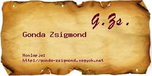 Gonda Zsigmond névjegykártya